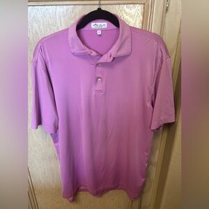 Peter Millar Men’s Summer Comfort Golf Polo Shirt Size Medium Pink Purple Lilac